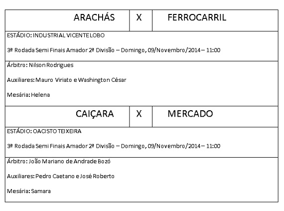 Arbitragem Amadorão 6ª rodada, 2ª fase, 4